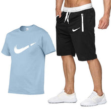 Load image into Gallery viewer, 2019 new T Shirt+Shorts Sets Men Letter Printed Summer Suits Casual Tshirt Men Tracksuits Brand Clothing Tops Tees Set Male