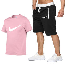 Load image into Gallery viewer, 2019 new T Shirt+Shorts Sets Men Letter Printed Summer Suits Casual Tshirt Men Tracksuits Brand Clothing Tops Tees Set Male