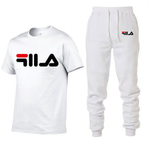 Load image into Gallery viewer, Men&#39;s Sets T Shirts+pants Two Pieces Sets Casual Tracksuit Men/Women New Fashion printing suits sportwear Gyms Fitness trousers