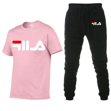 Load image into Gallery viewer, Men&#39;s Sets T Shirts+pants Two Pieces Sets Casual Tracksuit Men/Women New Fashion printing suits sportwear Gyms Fitness trousers