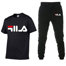Load image into Gallery viewer, Men&#39;s Sets T Shirts+pants Two Pieces Sets Casual Tracksuit Men/Women New Fashion printing suits sportwear Gyms Fitness trousers
