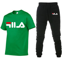 Load image into Gallery viewer, Men&#39;s Sets T Shirts+pants Two Pieces Sets Casual Tracksuit Men/Women New Fashion printing suits sportwear Gyms Fitness trousers